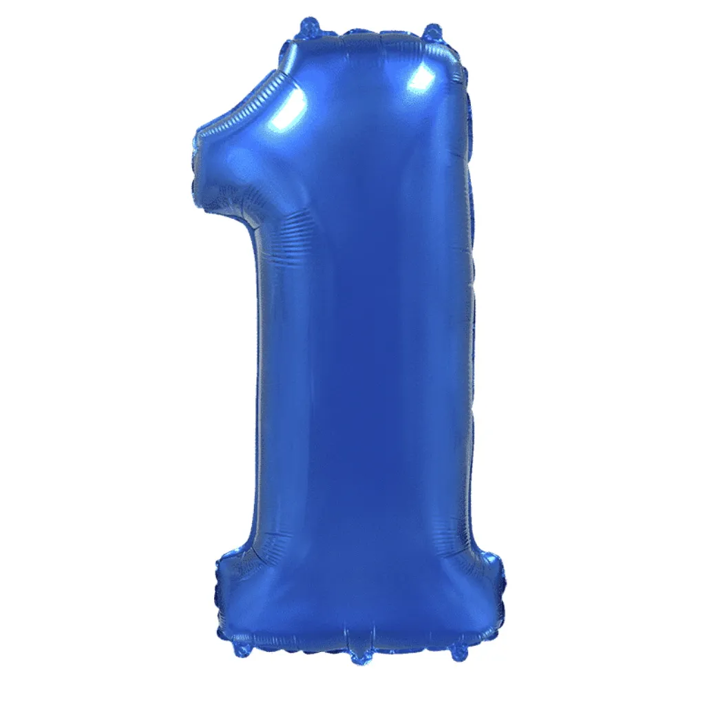 Цифра 40" синий №1
