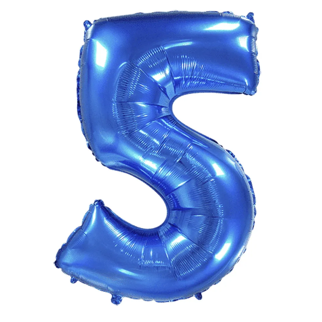 Цифра 40" синий №5