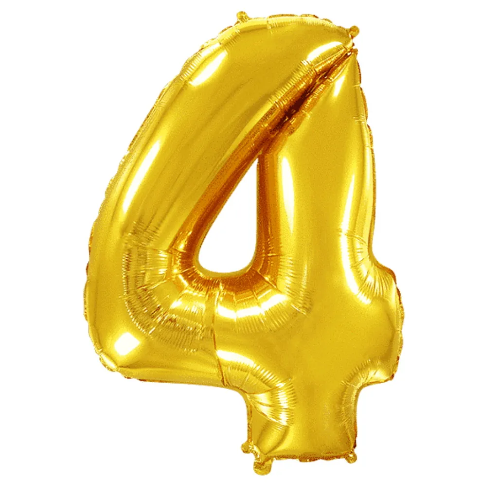 Цифра 40" золото №4