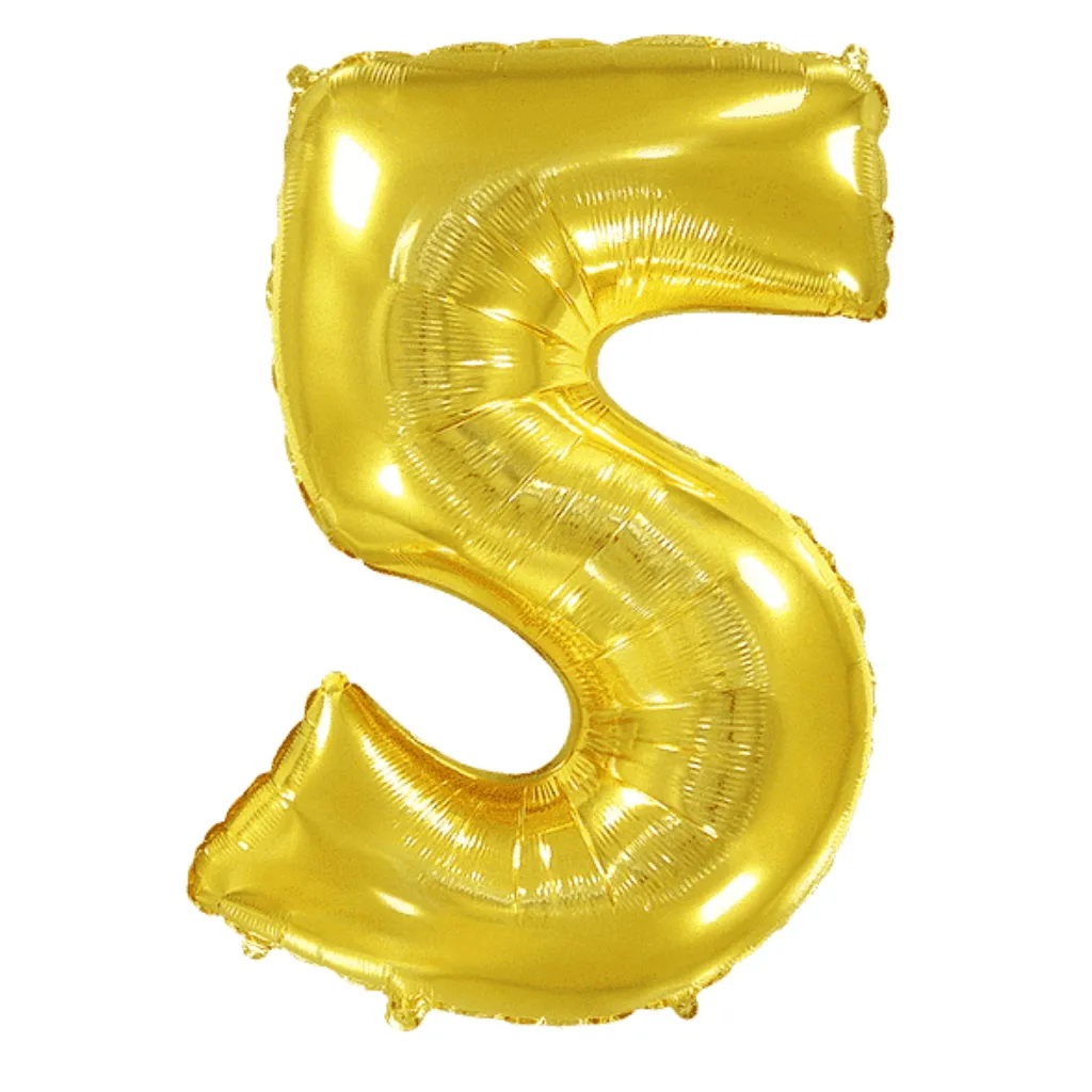 Цифра 40" золото №5