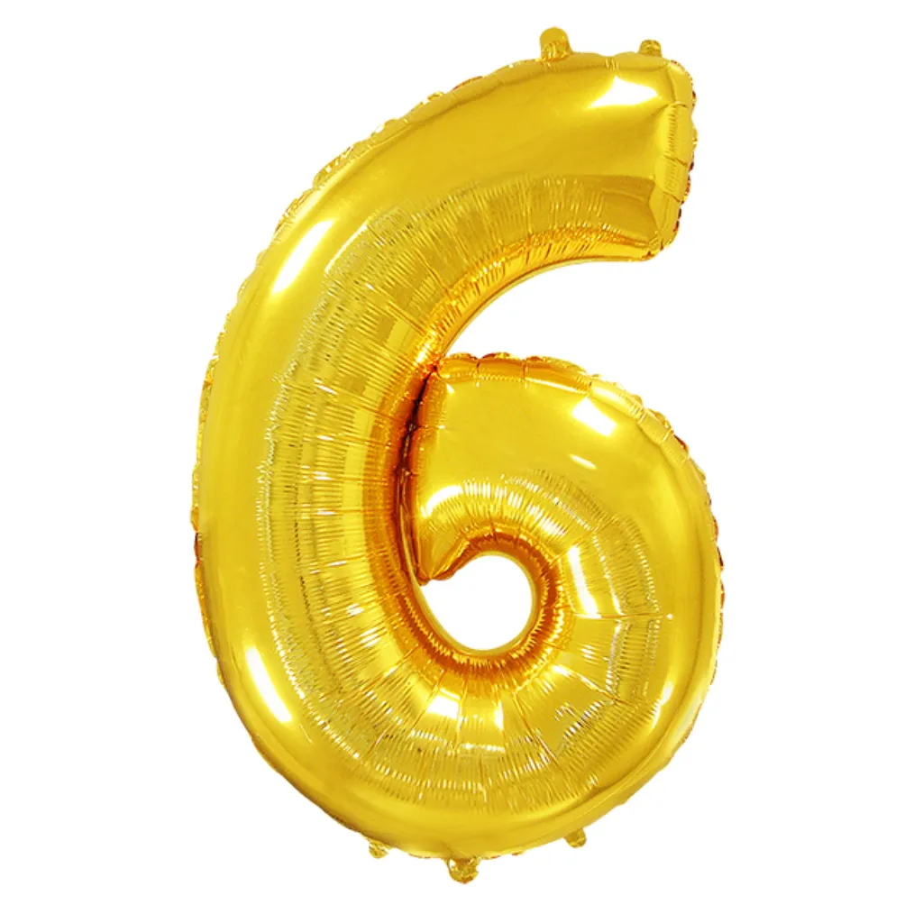 Цифра 40" золото №6