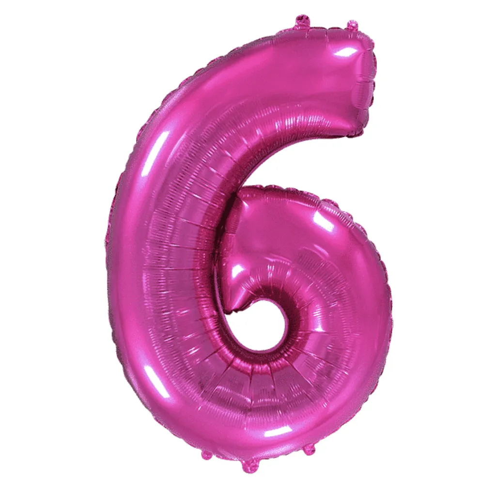 Цифра 40" фуксия №6