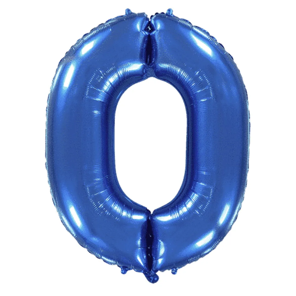 Цифра 40" синий №0