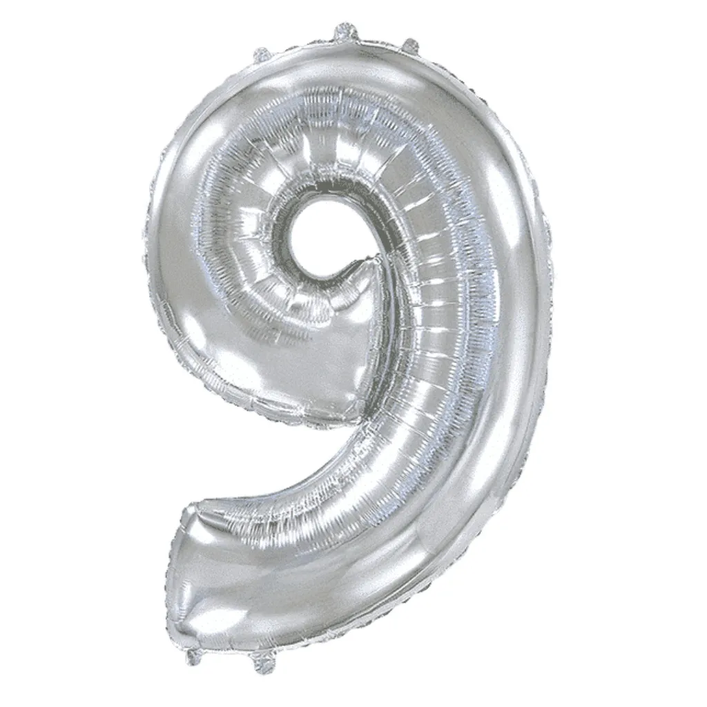 Цифра 40" серебро №9