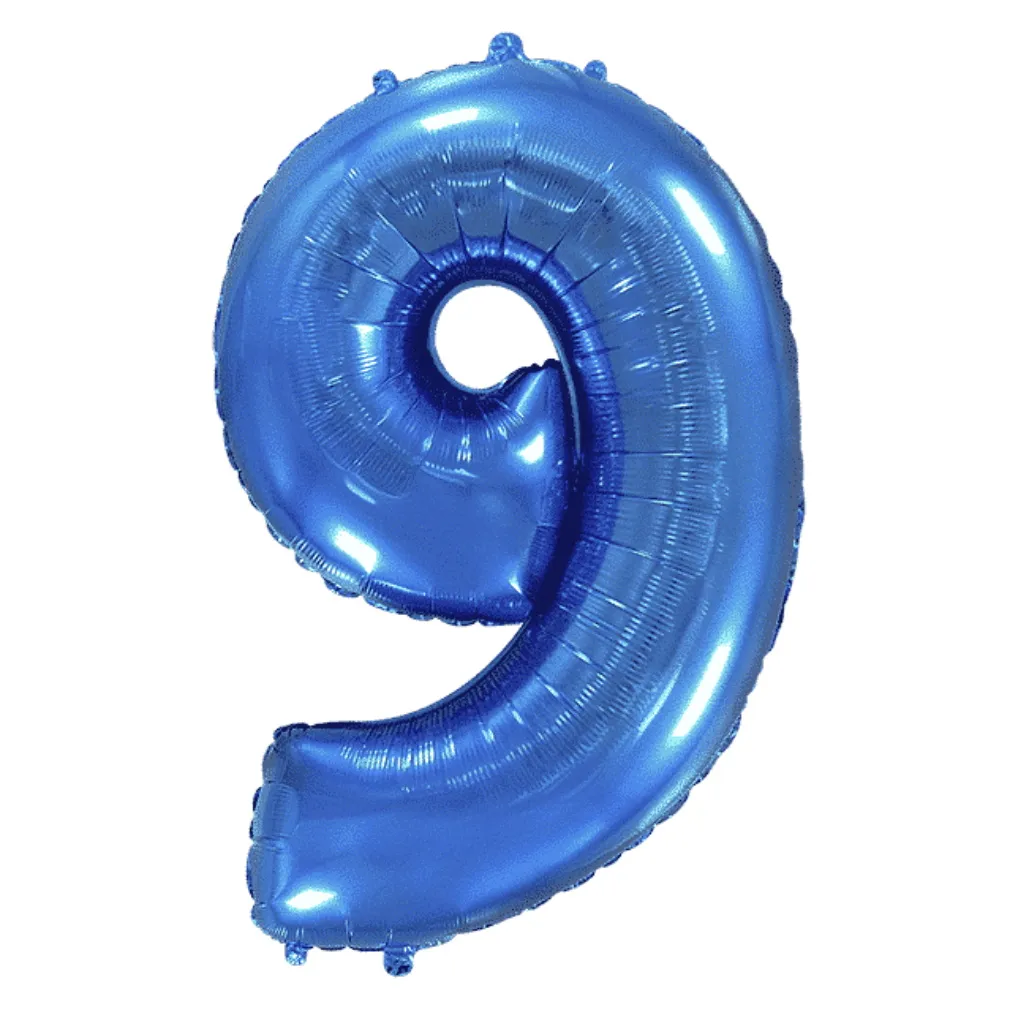 Цифра 40" синий №9