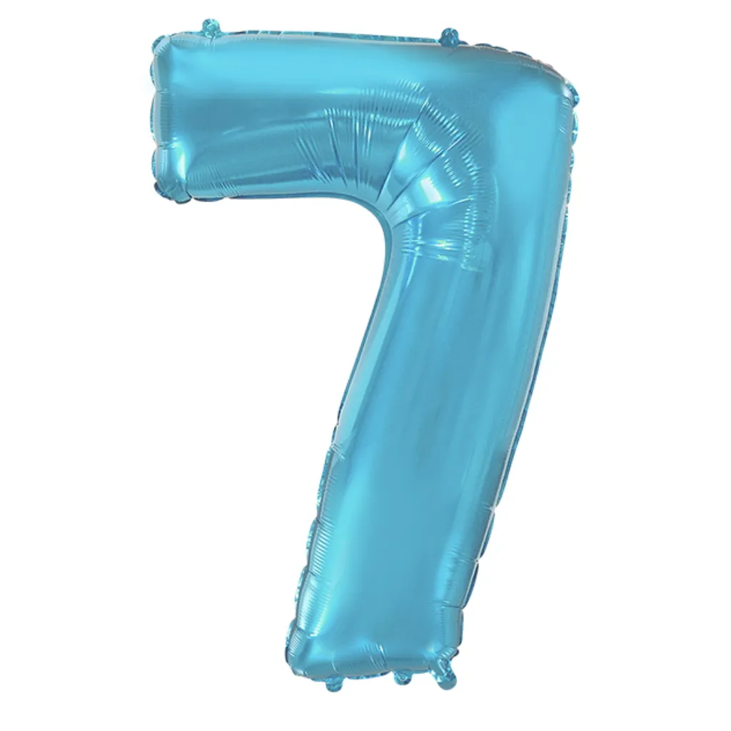 Цифра 40" голубой №7